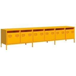 Berkfield Home TV Cabinet Mustard Yellow 202x39x43.5 cm Cold-rolled Steel
