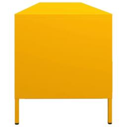 Berkfield Home TV Cabinet Mustard Yellow 202x39x43.5 cm Cold-rolled Steel - thumbnail 6