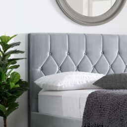 Birlea Loxley Bed in Grey - Size: Double - thumbnail 2