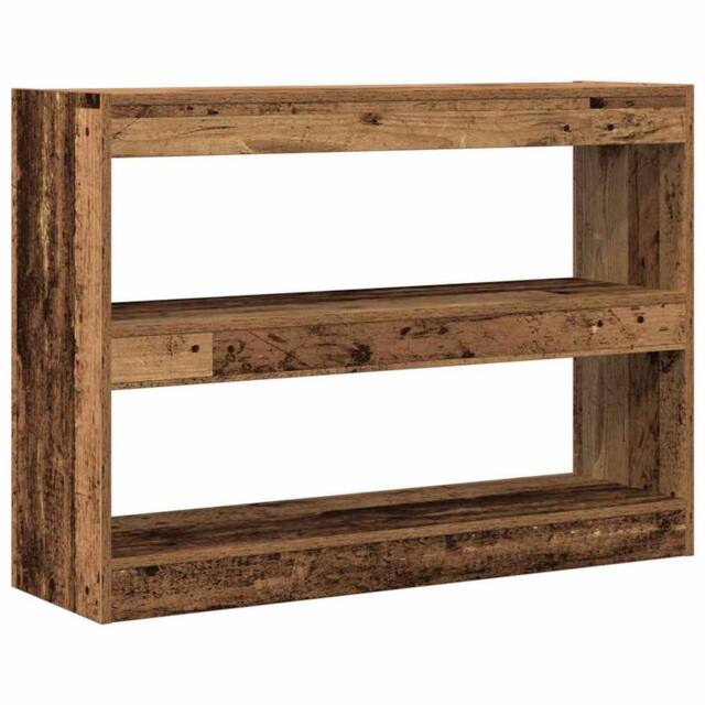 Berkfield Home Book Cabinet/Room Divider in Old Wood, 100x30x72 cm, Made of Wood in Brown - Size: 100 x 30 x 72 cm - image 1