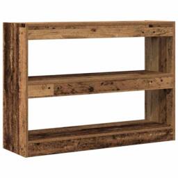 Berkfield Home Book Cabinet/Room Divider in Old Wood, 100x30x72 cm, Made of Wood in Brown - Size: 100 x 30 x 72 cm - thumbnail 1