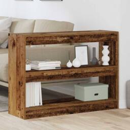 Berkfield Home Book Cabinet/Room Divider in Old Wood, 100x30x72 cm, Made of Wood in Brown - Size: 100 x 30 x 72 cm - thumbnail 4