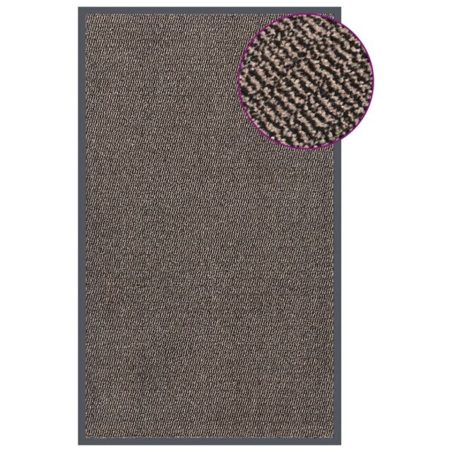 Berkfield Home Doormat Tufted 90x150 cm Dark Brown - image 1