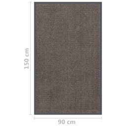 Berkfield Home Doormat Tufted 90x150 cm Dark Brown - thumbnail 6