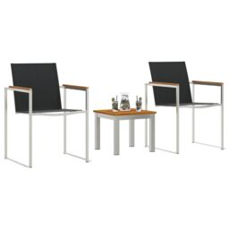 Berkfield Home Dining Chairs - 2 Pcs. Grey, 60x56x85 cm, Made of Solid Acacia Wood in Brown - Size: 60 x 56 x 85 cm - thumbnail 3