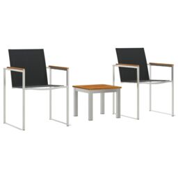 Berkfield Home Dining Chairs - 2 Pcs. Grey, 60x56x85 cm, Made of Solid Acacia Wood in Brown - Size: 60 x 56 x 85 cm - thumbnail 2