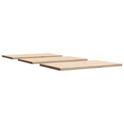 Berkfield Home Table Tops 3 pcs 80x47x2.5 cm Rectangular Solid Wood Pine in Brown - thumbnail 5