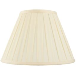 "Loops 14"" Tapered Drum Lamp Shade Cream Box Pleated Fabric Cover Classic & Elegant"