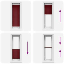 Berkfield Home Pleated Blind Bordeaux Red 50x100 cm Fabric Width 49.4 cm Polyester - thumbnail 7
