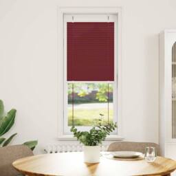 Berkfield Home Pleated Blind Bordeaux Red 50x100 cm Fabric Width 49.4 cm Polyester - thumbnail 3
