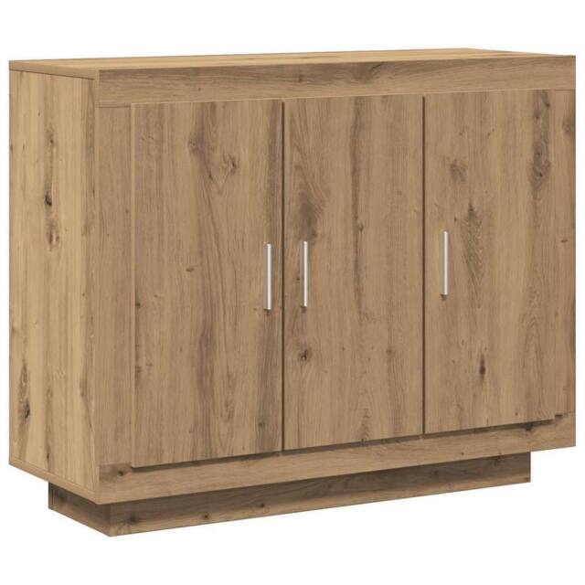 Berkfield Home Sideboard Artisan Oak 92x35x75 cm Engineered Wood in Brown - Size: 92 x 35 x 75 cm - image 1