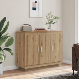 Berkfield Home Sideboard Artisan Oak 92x35x75 cm Engineered Wood in Brown - Size: 92 x 35 x 75 cm - thumbnail 2