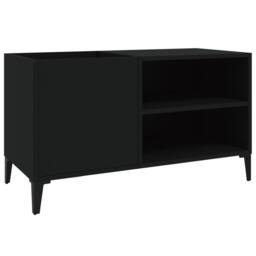 Berkfield Home Record Cabinet Black 84.5x38x48 cm Engineered Wood - thumbnail 2