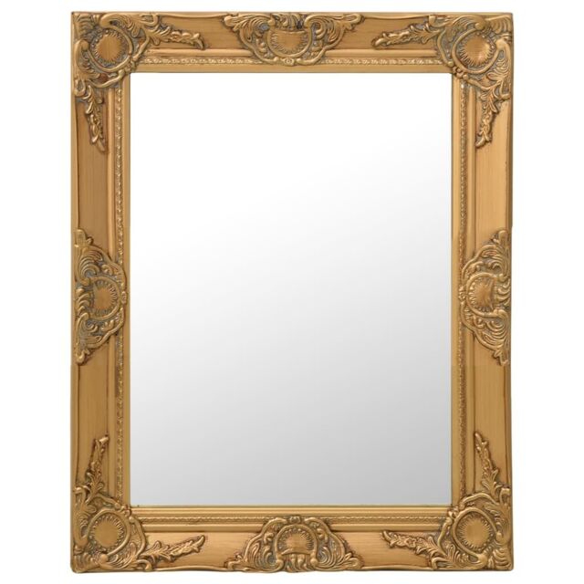 Berkfield Home Wall Mirror Baroque Style 50x60 cm Gold - image 1
