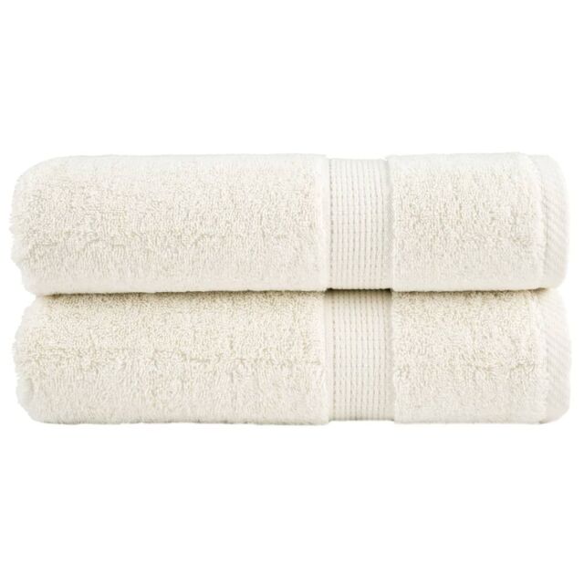 Berkfield Home Premium Shower Towels SOLUND 2 pcs Cream 70x140 cm 600 gsm - image 1