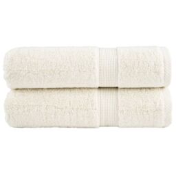 Berkfield Home Premium Shower Towels SOLUND 2 pcs Cream 70x140 cm 600 gsm