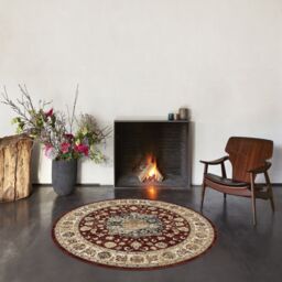 The Rug Shop UK Red Traditional Easy to Clean Machine Made Border Floral Area Rug - Size: 160 cm x 230 cm - thumbnail 3
