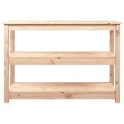 Berkfield Home Beautiful Console Table 110x40x74 cm Solid Wood Pine in Light Tan - Size: 110 x 40 x 74 cm - thumbnail 5