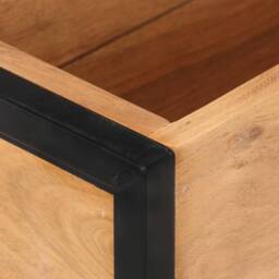 Berkfield Home Planter 60x20x68 cm Solid Acacia Wood in Black - Size: 60 x 20 x 68 cm - thumbnail 5