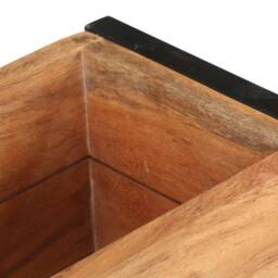 Berkfield Home Planter 60x20x68 cm Solid Acacia Wood in Black - Size: 60 x 20 x 68 cm - thumbnail 6