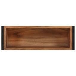Berkfield Home Planter 60x20x68 cm Solid Acacia Wood in Black - Size: 60 x 20 x 68 cm - thumbnail 4