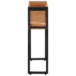 Berkfield Home Planter 60x20x68 cm Solid Acacia Wood in Black - Size: 60 x 20 x 68 cm - thumbnail 3