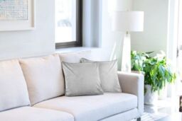 New Edge Blinds Deco Collection Soft Velvet Geometric Cushion Cover in Silver - Size: 43 cm x 43 cm - thumbnail 2