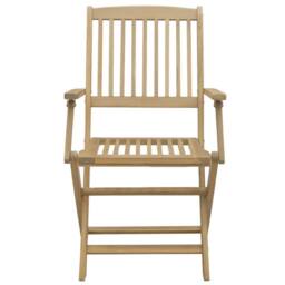 Berkfield Home Folding Garden Chairs 4 pcs 57.5x54.5x90 cm Solid Wood Acacia in Light Brown - thumbnail 5
