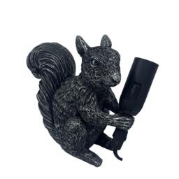 Squirrel with Bulb Lamp - 16cm