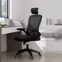 FLAVORA Ergonomic Mesh Office Chair in Black - Size: 0.6m2 - thumbnail 5