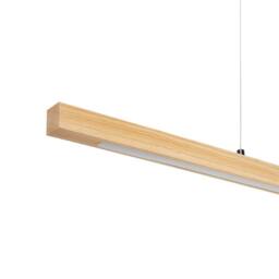 Wyld and Coco Pendant LED Lamp - Remote Dimming Light Oak Wood in Brown - thumbnail 7