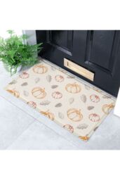 Artsy Mats Sketch Pumpkin Pattern Indoor Outdoor Doormat (70 x 40cm) in Beige - Size: 40 cm x 70 cm - thumbnail 2