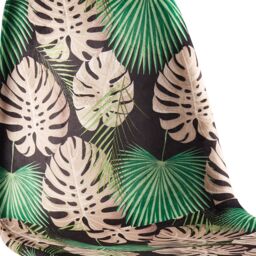 VonHaus Upholstered Cushioned Tropical Palm Leaf Print Dining Chairs Set in Black - Size: 6 Pack - thumbnail 7