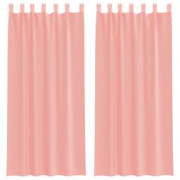 Berkfield Home Voile Curtains with Rod Pockets 2 pcs Pink - thumbnail 3