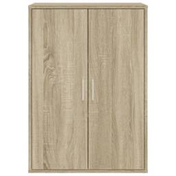 Berkfield Home Sideboards 2 pcs Sonoma Oak 60x31x84 cm Engineered Wood in Light Brown - Size: 60 x 31 x 84 cm - thumbnail 5