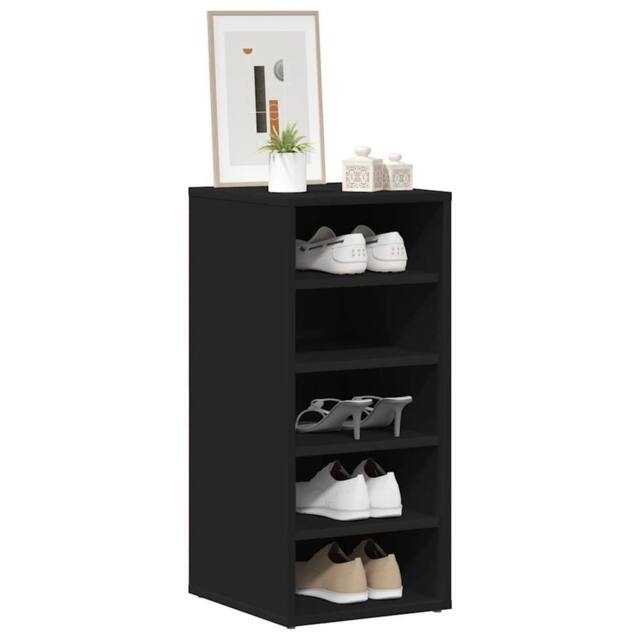 Berkfield Home Shoe Cabinets 2 pcs Black 31.5x35x70 cm Engineered Wood - image 1