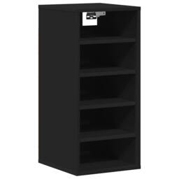 Berkfield Home Shoe Cabinets 2 pcs Black 31.5x35x70 cm Engineered Wood - thumbnail 4