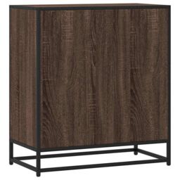 Berkfield Home Sideboard Brown Oak 68x35x76 cm Engineered Wood & Metal - Size: 68 x 35 x 76 cm - thumbnail 6