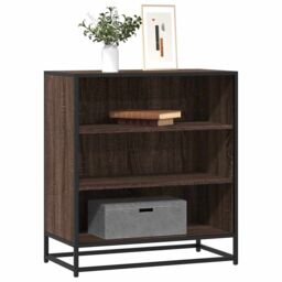 Berkfield Home Sideboard Brown Oak 68x35x76 cm Engineered Wood & Metal - Size: 68 x 35 x 76 cm - thumbnail 1