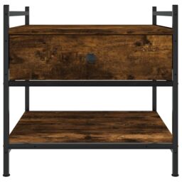 Berkfield Home Coffee Table Smoked Oak 50x50x50 cm Engineered Wood in Brown - Size: 50 x 50 x 50 cm - thumbnail 6