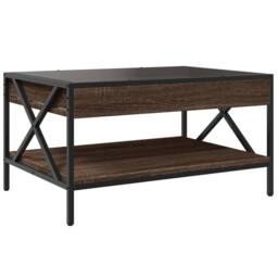 Berkfield Home Decorative Coffee Table with Infinity LED Brown Oak 70x50x38 cm - Size: 70 x 50 x 38 cm - thumbnail 8