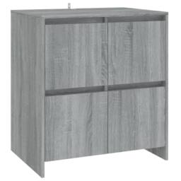 Berkfield Home Sideboard Grey Sonoma 70x41x75 cm Engineered Wood - Size: 70 x 41 x 75 cm - thumbnail 3