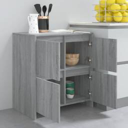 Berkfield Home Sideboard Grey Sonoma 70x41x75 cm Engineered Wood - Size: 70 x 41 x 75 cm - thumbnail 8