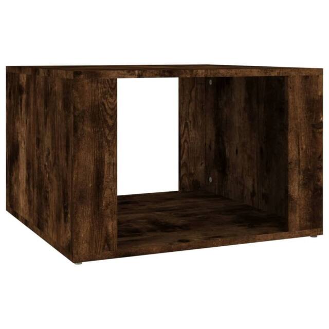 Berkfield Home Bedside Table Smoked Oak 57x55x36 cm Engineered Wood in Brown - Size: 57 x 55 x 36 cm - image 1