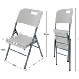 Home Discount Home Vida Portable Folding Chairs Indoor & Outdoor - Set of 2 in White - thumbnail 2