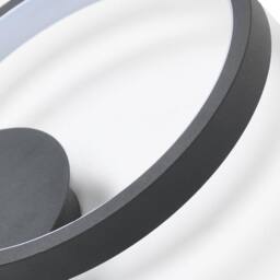 Goeco Indoor Wall Light, 12W, Modern Round Wall Light 3000 K Black Ø20 cm - thumbnail 7