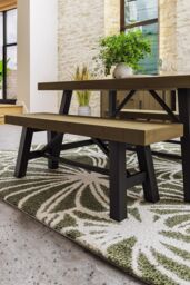 FWStyle Lowry 1.3M Solid Pine Dining Bench Seat (H) 46 (W) 132 (D) 38cm in Brown - thumbnail 1