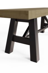 FWStyle Lowry 1.3M Solid Pine Dining Bench Seat (H) 46 (W) 132 (D) 38cm in Brown - thumbnail 3