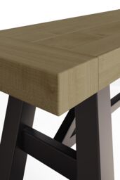 FWStyle Lowry 1.3M Solid Pine Dining Bench Seat (H) 46 (W) 132 (D) 38cm in Brown - thumbnail 4