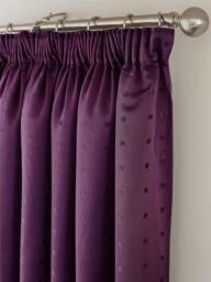 Luxury Living Adi Lined Pencil Pleat Curtains in Purple - Size: 229 cm width x 274 cm drop - thumbnail 5
